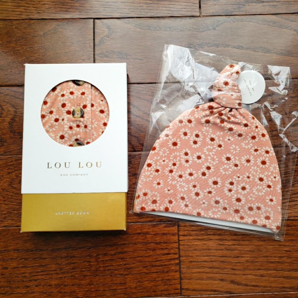 NWOT Lou Lou Infant Gown and Hat